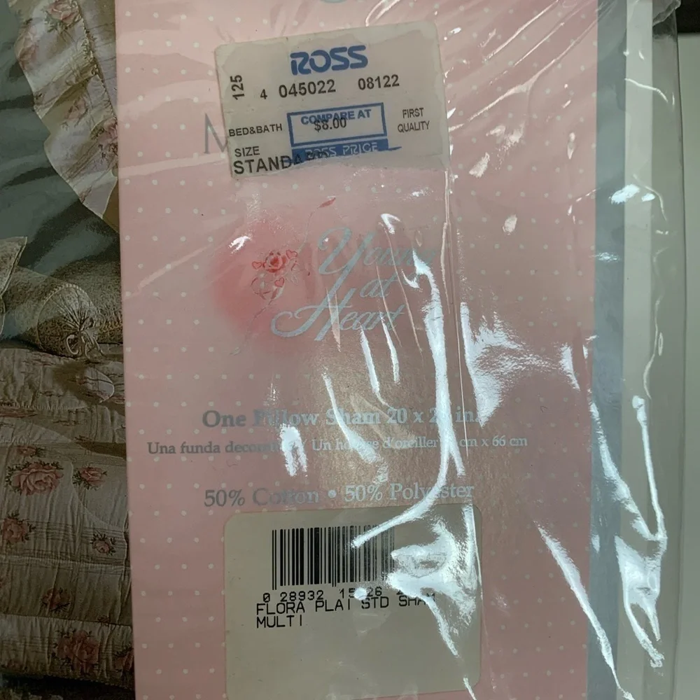 NIP Jessica McClintock Floral Pillow Sham X1